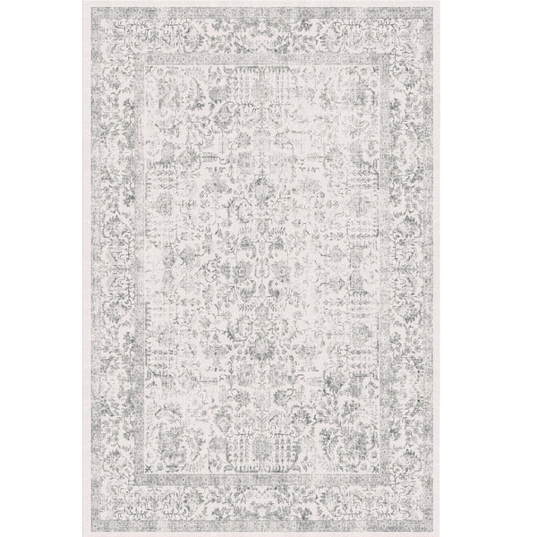 Sylva Vintage Persian Floral Gray Distressed Washable Rug