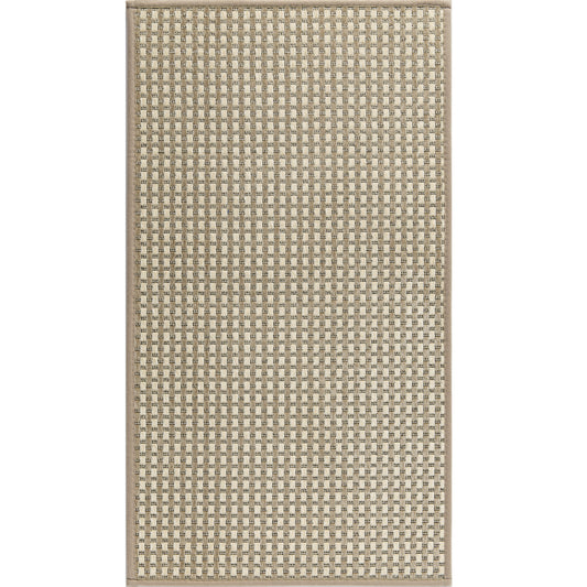 Nephthys Modern Solid Brown Woven Machine Washable Kitchen Mat