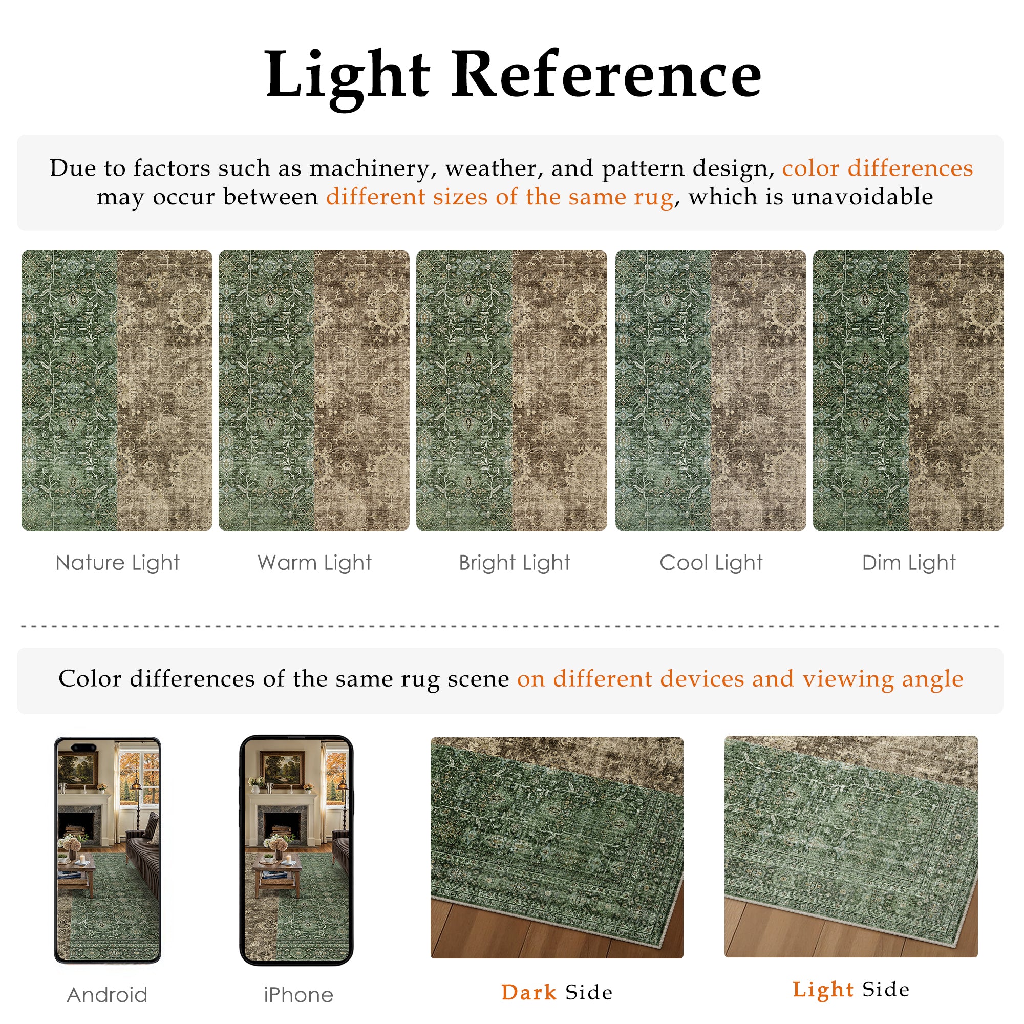 PureCozy Olive Brown DualSeason™ Washable Rug