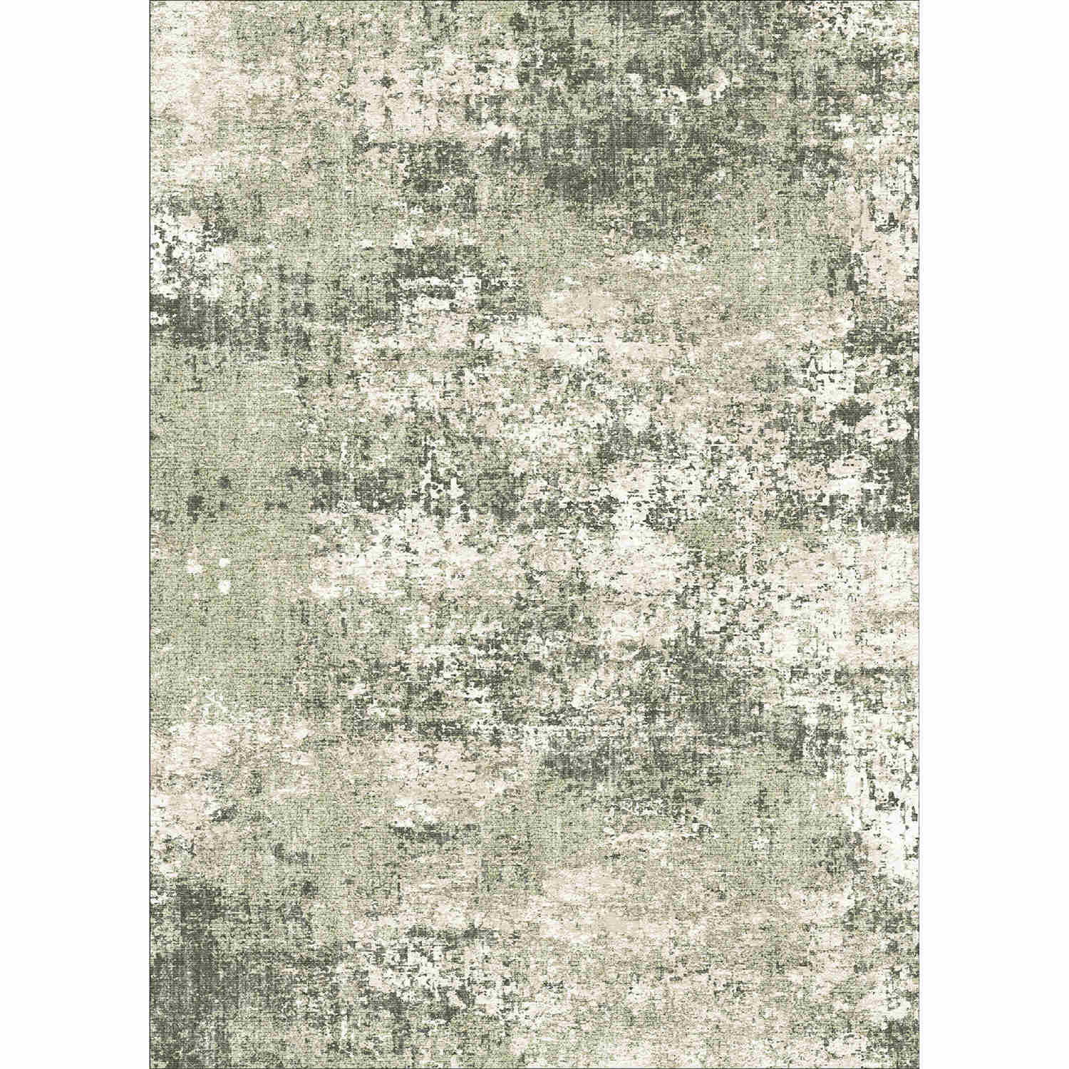 Misty Modern Abstract Green Machine Washable Rug – PureCozy
