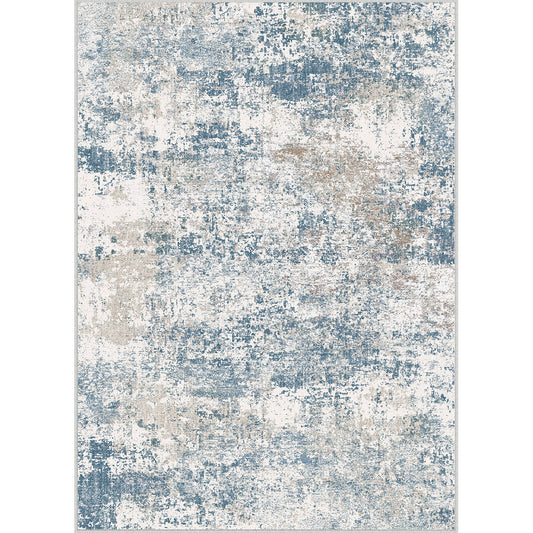 Veil Modern Abstract Blue Washable Area Rug