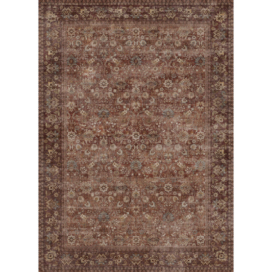 Thorned Garden Persian Vintage Red Traditional Washable Rug