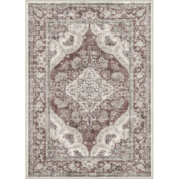 Missal Persian Vintage Red Traditional Washable Rug