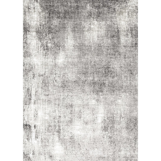 Seabreath Modern Abstract Black Machine Washable Rug