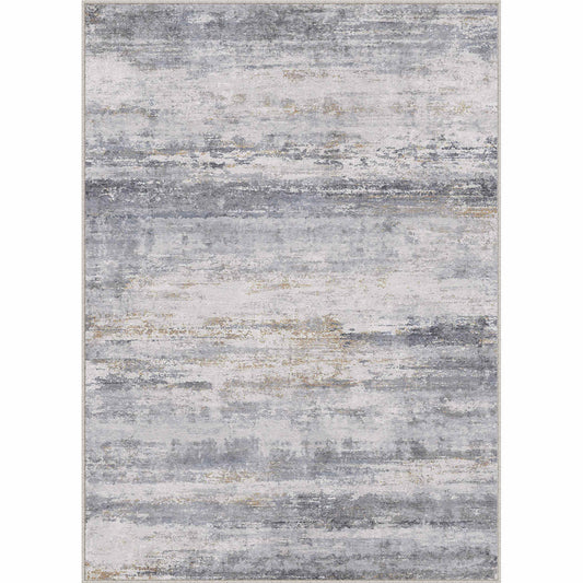 PureCozy Ocean Sunset Modern Abstract Blue Machine Washable Rug 
