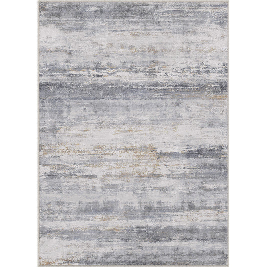 Ocean Sunset Modern Abstract Blue Machine Washable Rug