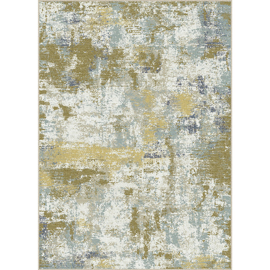 Morning Haze Modern Abstract Brown Machine Washable Rug