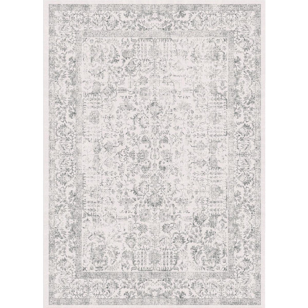 Sylva Vintage Persian Floral Gray Distressed Washable Rug
