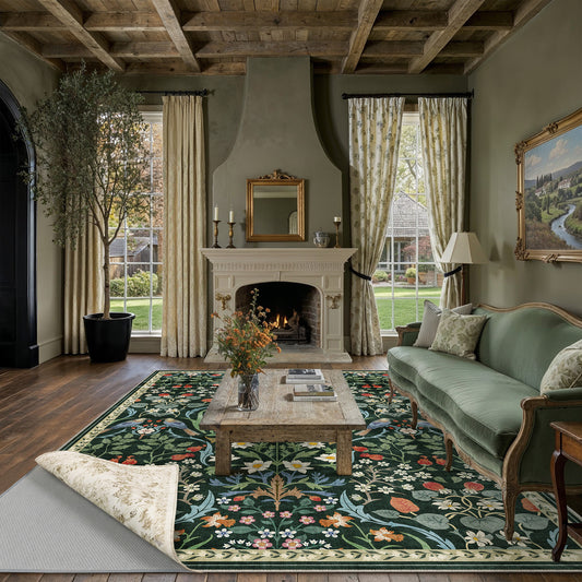 PureCozy Green Beige DualSeason™ Washable Rug