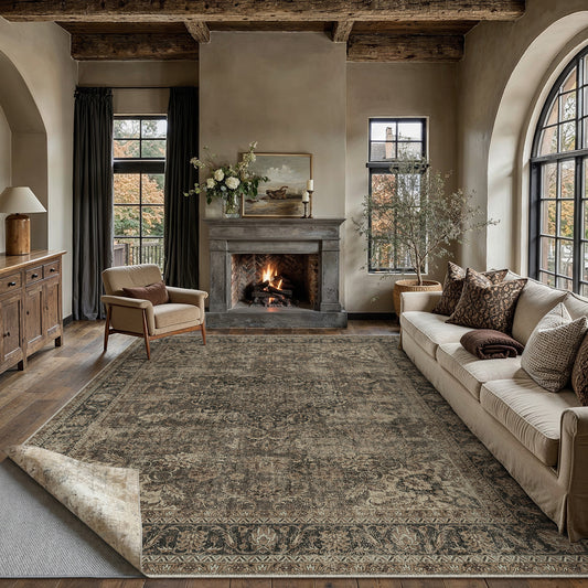 PureCozy Brown Beige DualSeason™ Washable Rug