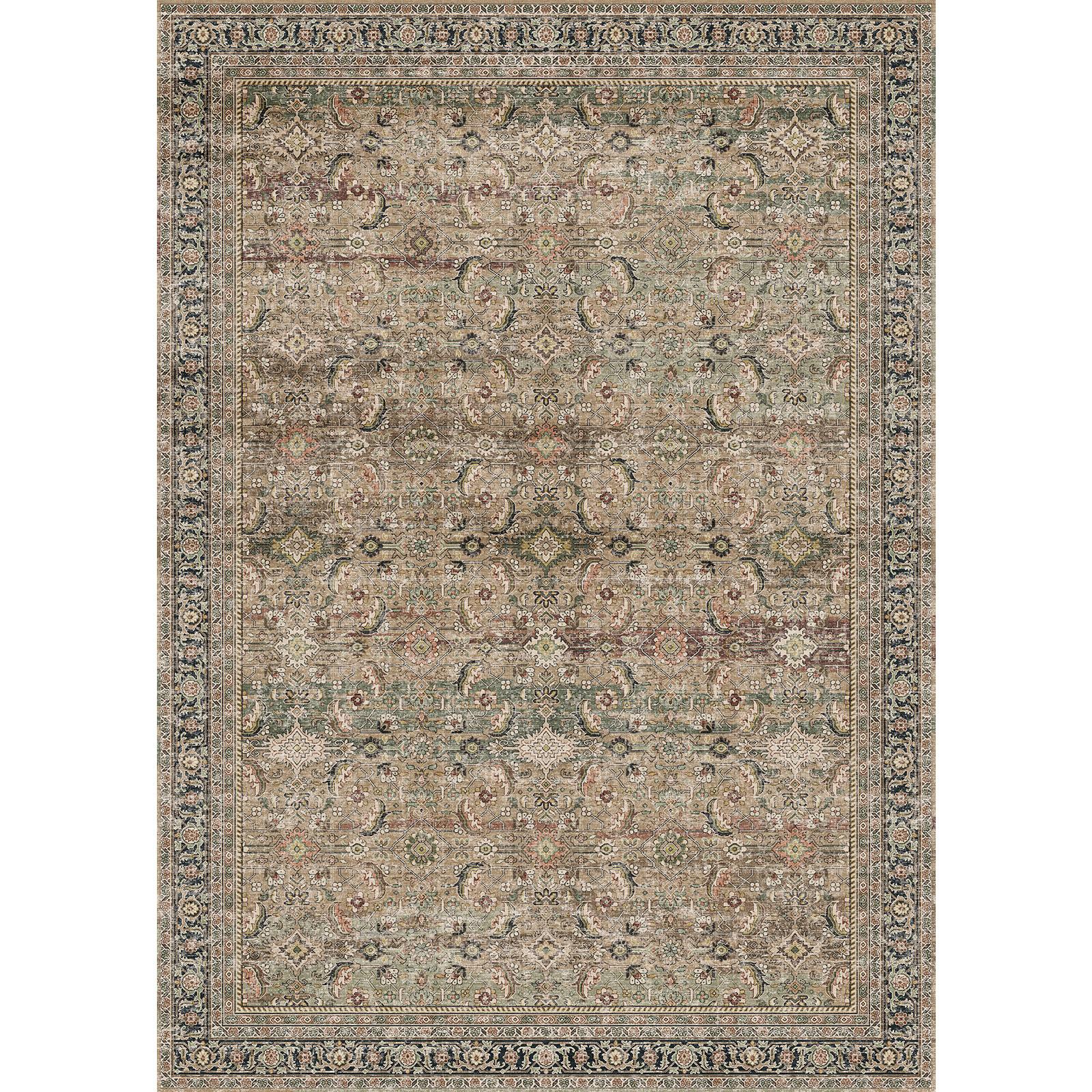 Amara Persian Vintage Brown Short Pile Traditional Distressed
