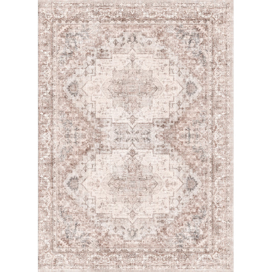 Apollo Persian Vintage Brown Traditional Distressed Washable Rug