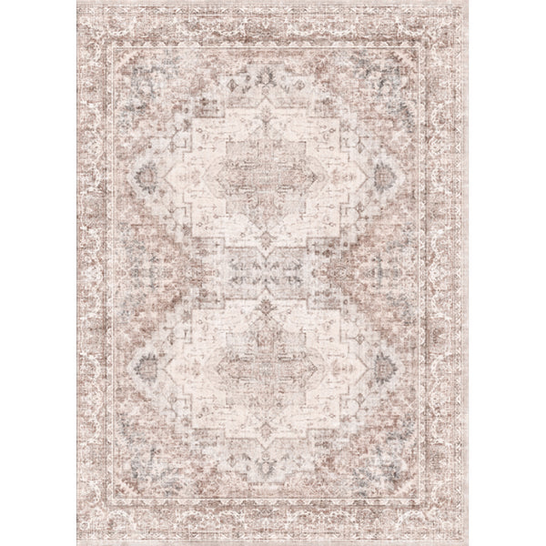 Apollo Persian Vintage Brown Traditional Distressed Washable Rug