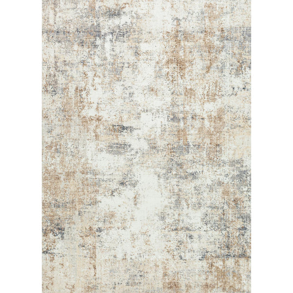 Halo Modern Abstract Brown Short Pile Washable Area Rug