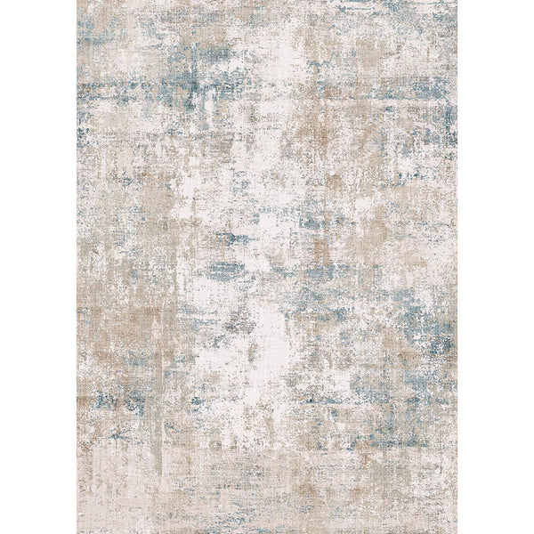 Halo Modern Abstract Beige Short Pile Washable Area Rug