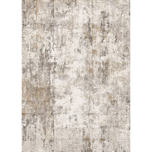 Halo Modern Abstract Brown Short Pile Washable Area Rug
