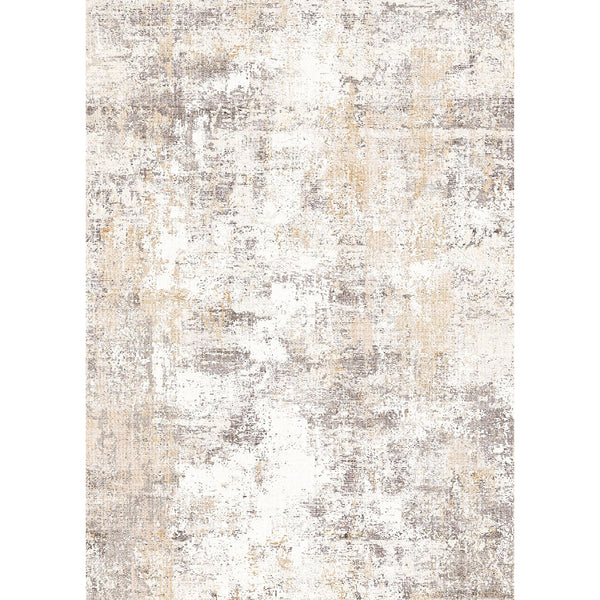 Halo Modern Abstract Beige Short Pile Washable Area Rug