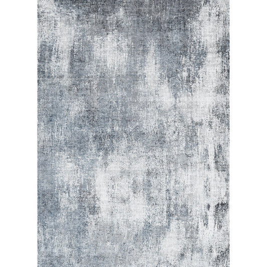 Seabreath Modern Abstract Blue Machine Washable Rug